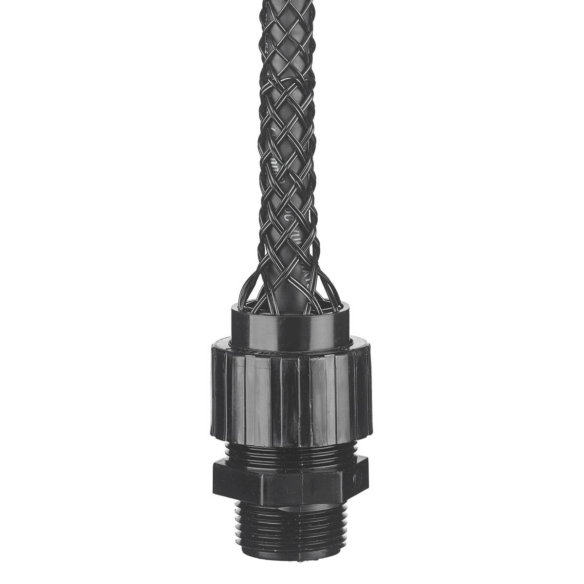 Wiring Device-Kellems CG408NM Form 2 Non-Metallic Standard Straight Deluxe Cord Grip, 1/2 in Trade, 1 Conductor, 3/8 to 1/2 in Cable Openings, Nylon