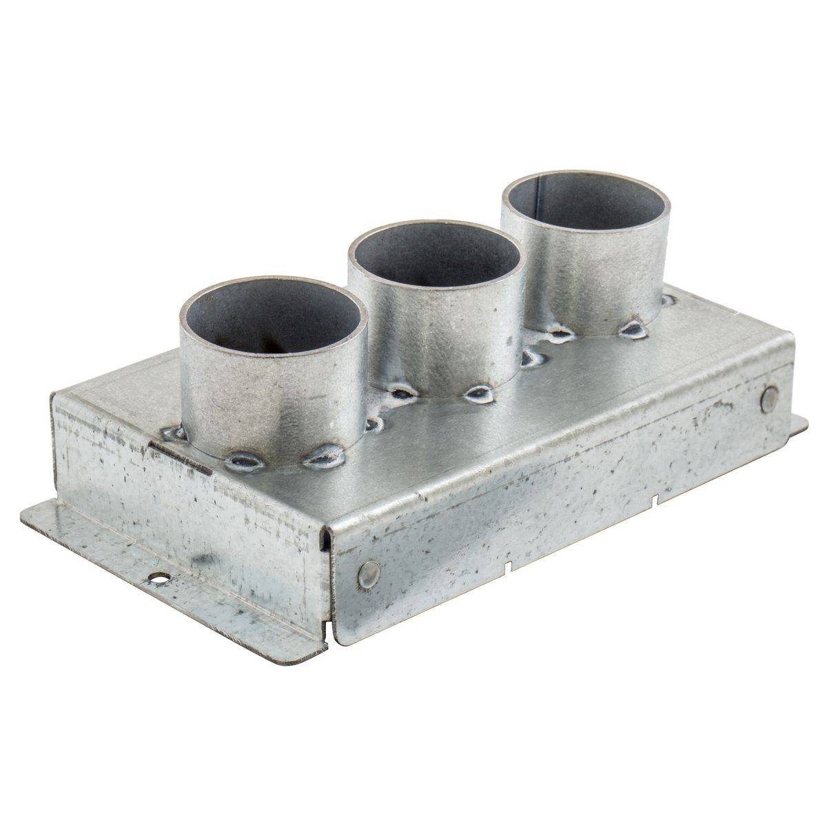 PREMISE WIRING S1R8JNC12 Fabricated Replacement Standard SystemOne Fitting Box With (3) 1-1/4 in EMT Conduit, For Use With 8 in Recessed Fire Rated Poke Through, Aluminum
