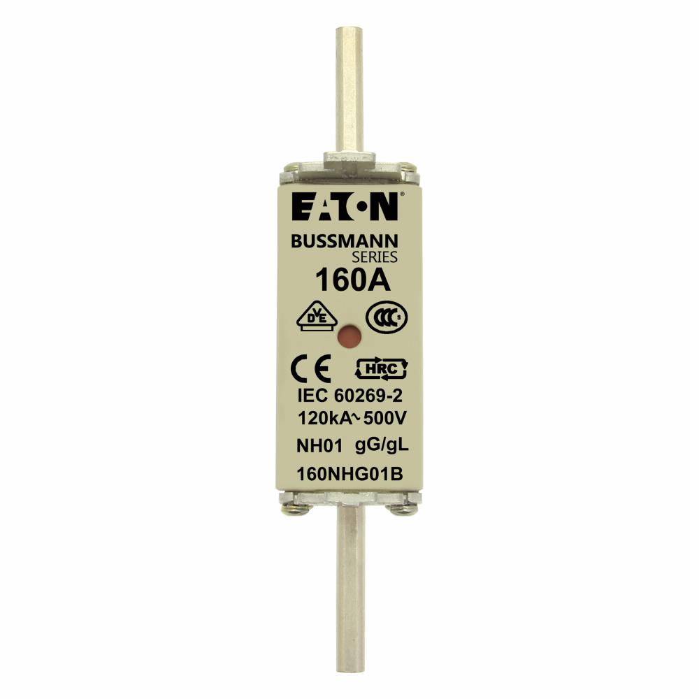 Edison Bussmann 160NHG01B NH Fuse Link, 500 VAC, 160 A, For Use With Class C gG/gL Fuse, Ceramic