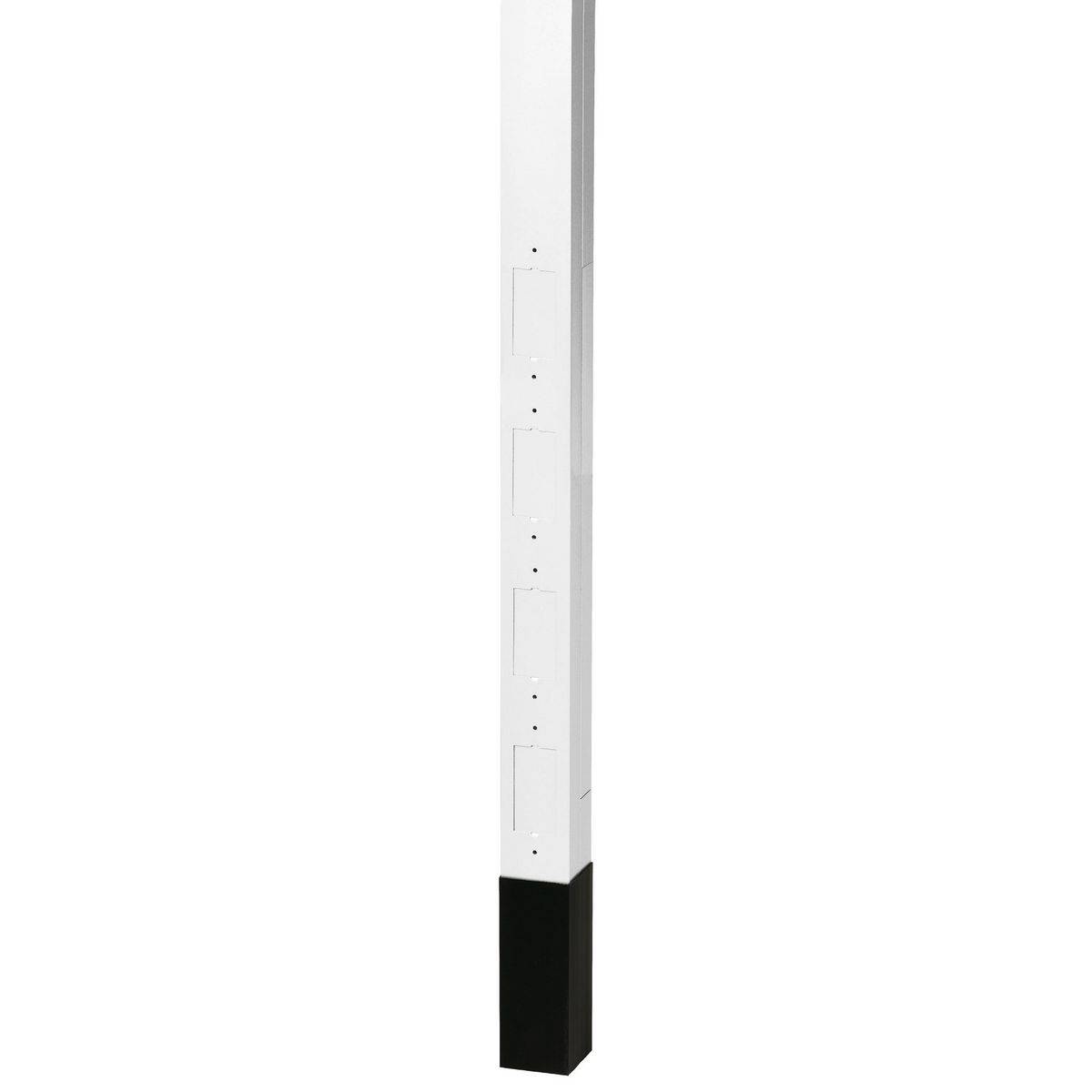 PREMISE WIRING HBLPPO12W Blank Pre-Wired Service Pole, (4) Knockouts Capacity, 4 Outlets, 12 ft 2 in L x 2.13 in W, Aluminum