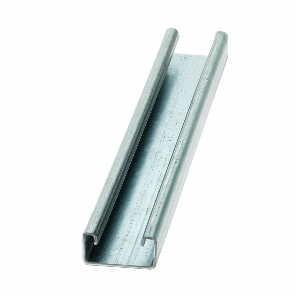 B-Line B54-120GLV Single Metal Framing Channel, 10 ft L 1-5/8 in W 13/16 in D 14 ga THK, ASTM A653 Stainless Steel Cold Formed Low Carbon Steel, Pre-Galvanized, Import