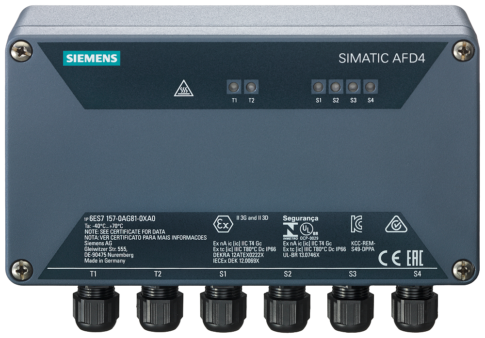 Siemens 6ES71570AG810XA0 AFD4 Active Field Distributor, 16 to 32 VDC, 264 mA, 31.25 kbps Communication