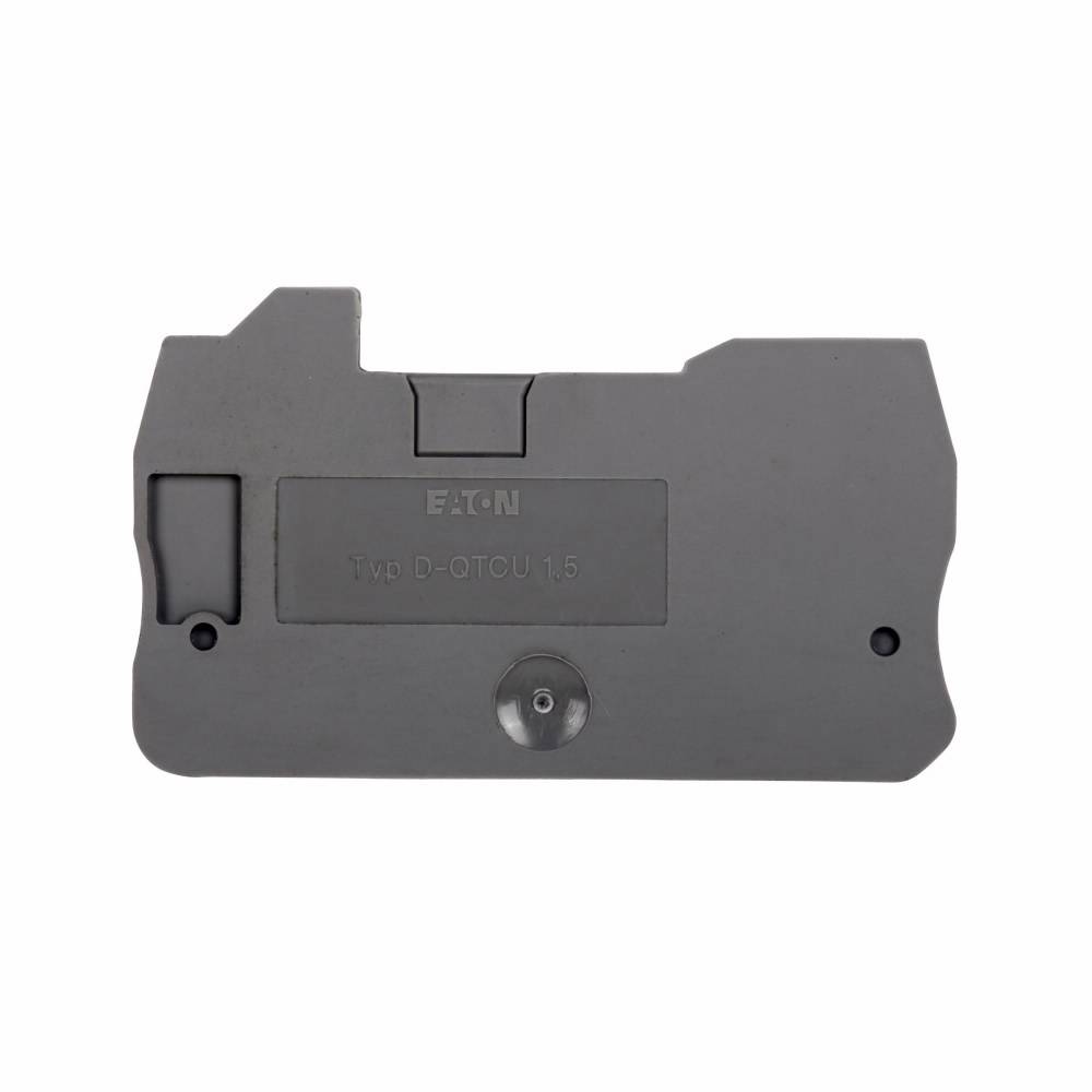 EATON XBACQU15 End Cover, For Use With XB Series XBQU15/XBQU15PE IDC Hybrid Terminal/Ground Block, Gray