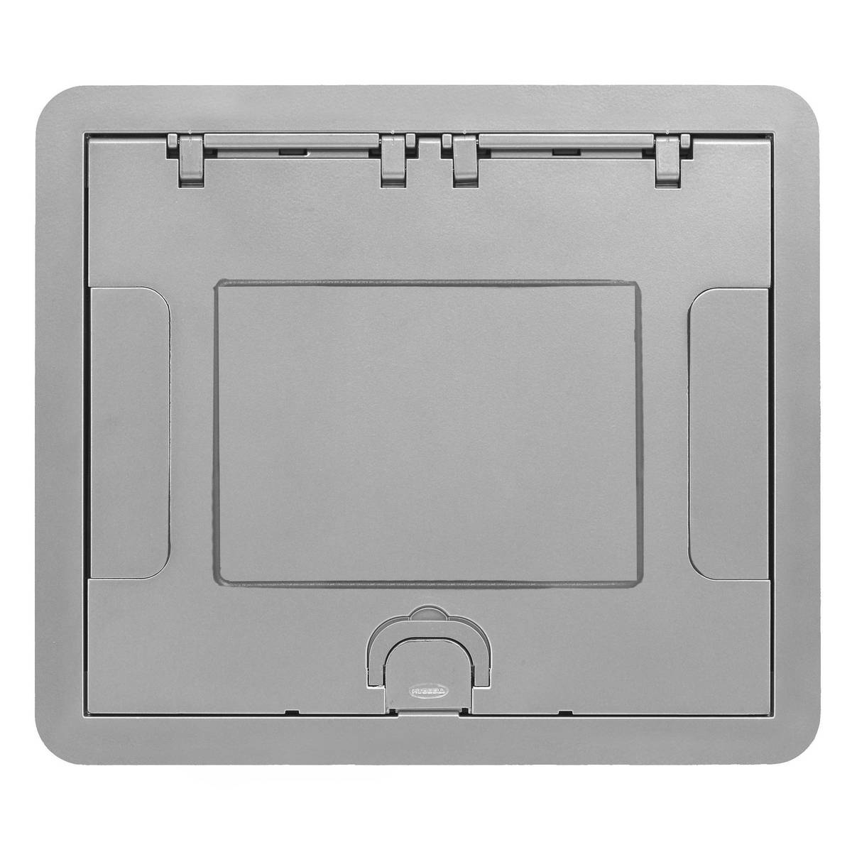 PREMISE WIRING ScrubShield® SystemOne® 610GCCVRALUC Recessed Surface Style Standard Floor Box Cover With Insert, 10 in L x 11-1/2 in W, Die Cast Aluminum
