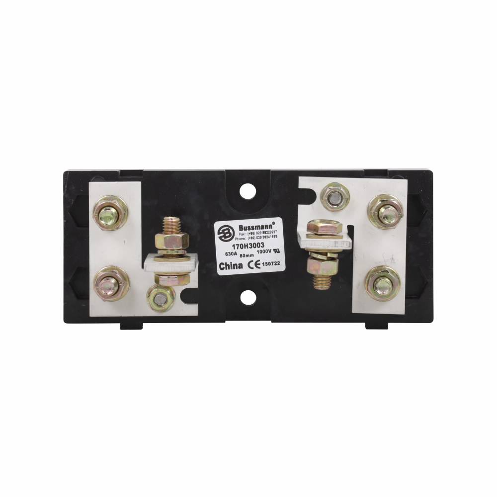 Bussmann 170H3003 Fixed Center Fuse Block, 690/700 V, 630 A, 1 Pole
