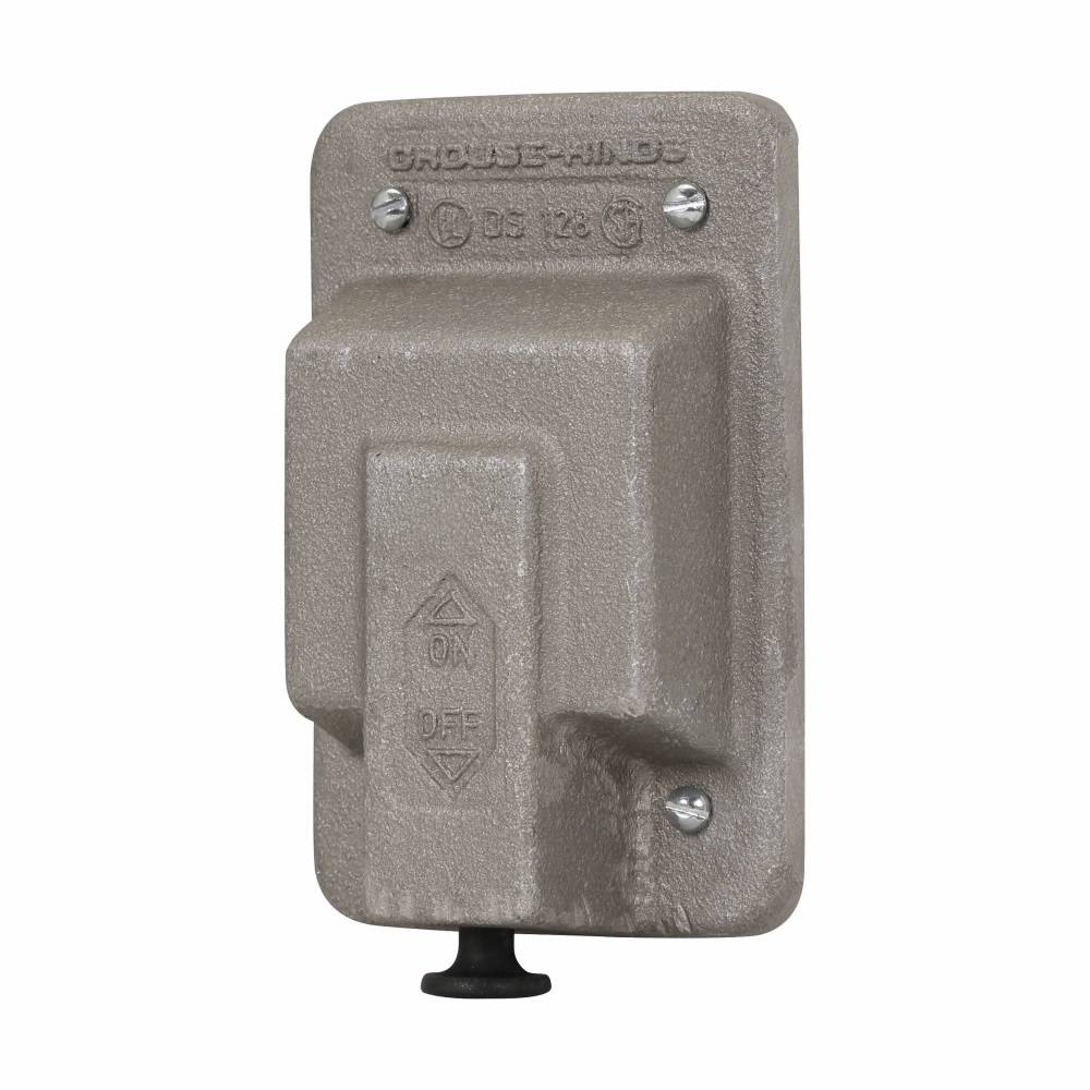 Crouse-Hinds DS128 Raintight Snap Switch Cover With Gasket, Die Cast Aluminum