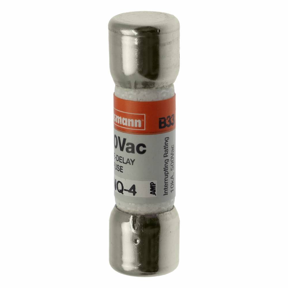 Bussmann Tron® FNQ-4 Time Delay Fuse, 4 A, 500 VAC, 10 kAIC Interrupt, Class: Supplemental, Cartridge Body
