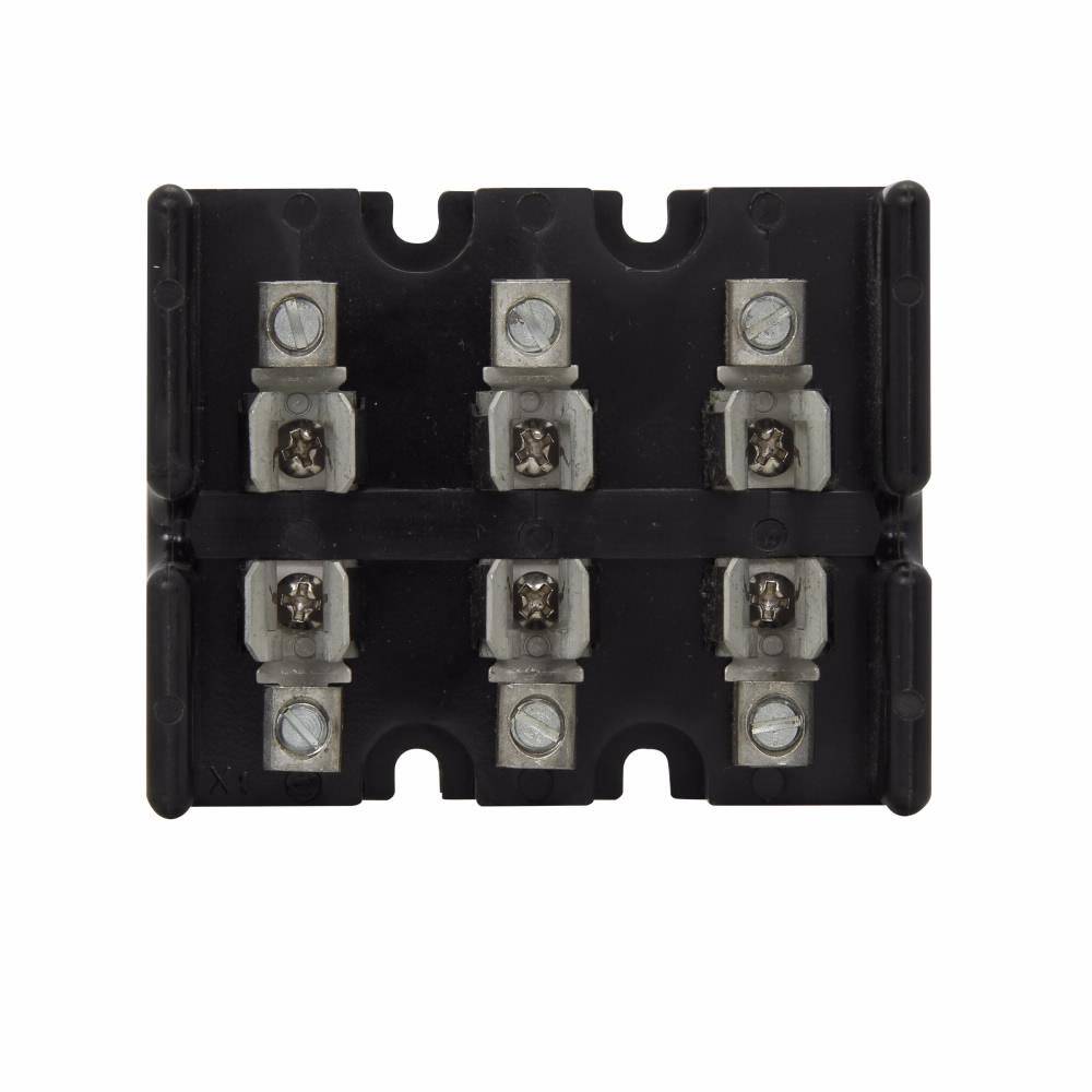 Edison T30030-3CR Open Style Fuse Block, 300 VAC/VDC, 1/2 to 30 A, T Class, 2 AWG Wire, 3 Poles