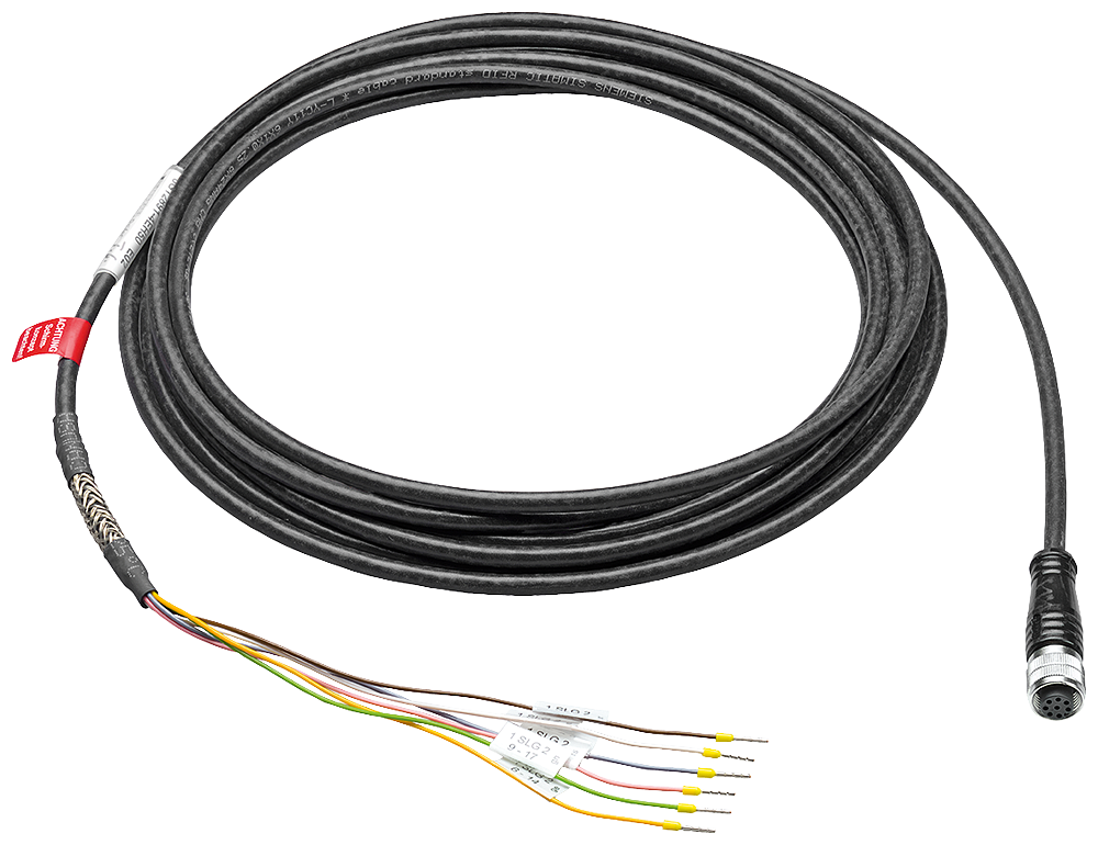 Siemens 6GT28914EH50 Highly Flexible Communication Line Shielded Plug-In Cable, 300 VAC, (6 Braided Tin Plated Copper Conductor, 5 m L