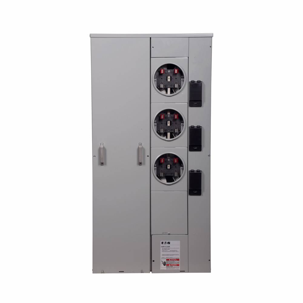 EATON 1MP3124RC Group Metering Meter Pack, 125 A Self-Contained Socket, Underground Feed, 120/240 VAC, 400 A Bus