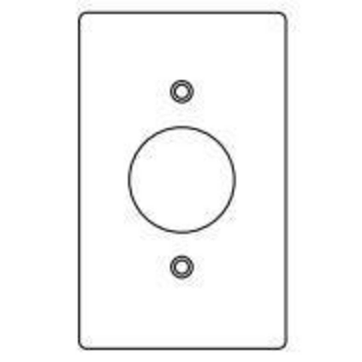 Killark® 1FG Device Box Cover, 4-9/16 in L x 2.813 in W, Stamped Aluminum