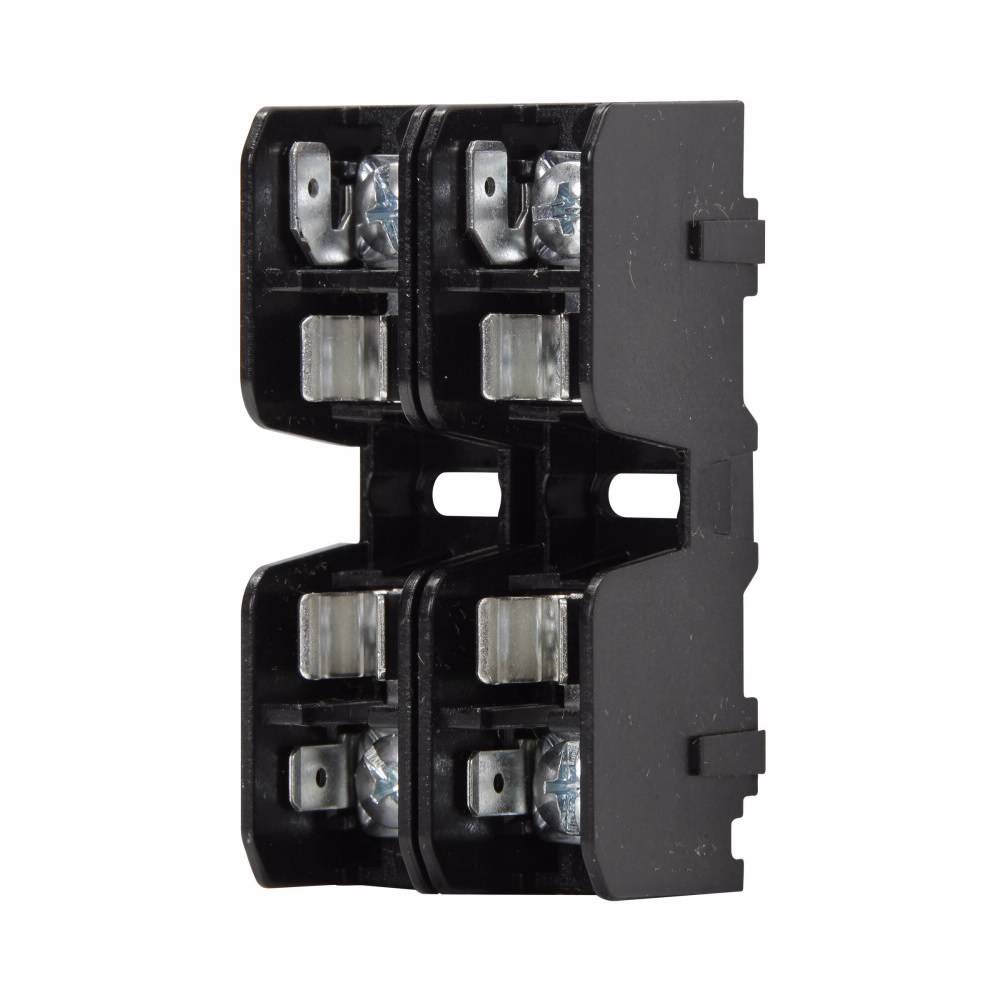 Edison BMM603-2PQ Modular Midget Fuse Block, 600 VAC, 30 A, 18 to 10 AWG Wire, 2 Poles