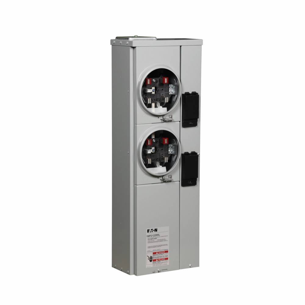 EATON 1MP2122RRL 3-Wire Group Metering Meter Pack, 125 A Self-Contained Socket, Underground Feed, 120/240 VAC, 200 A Bus