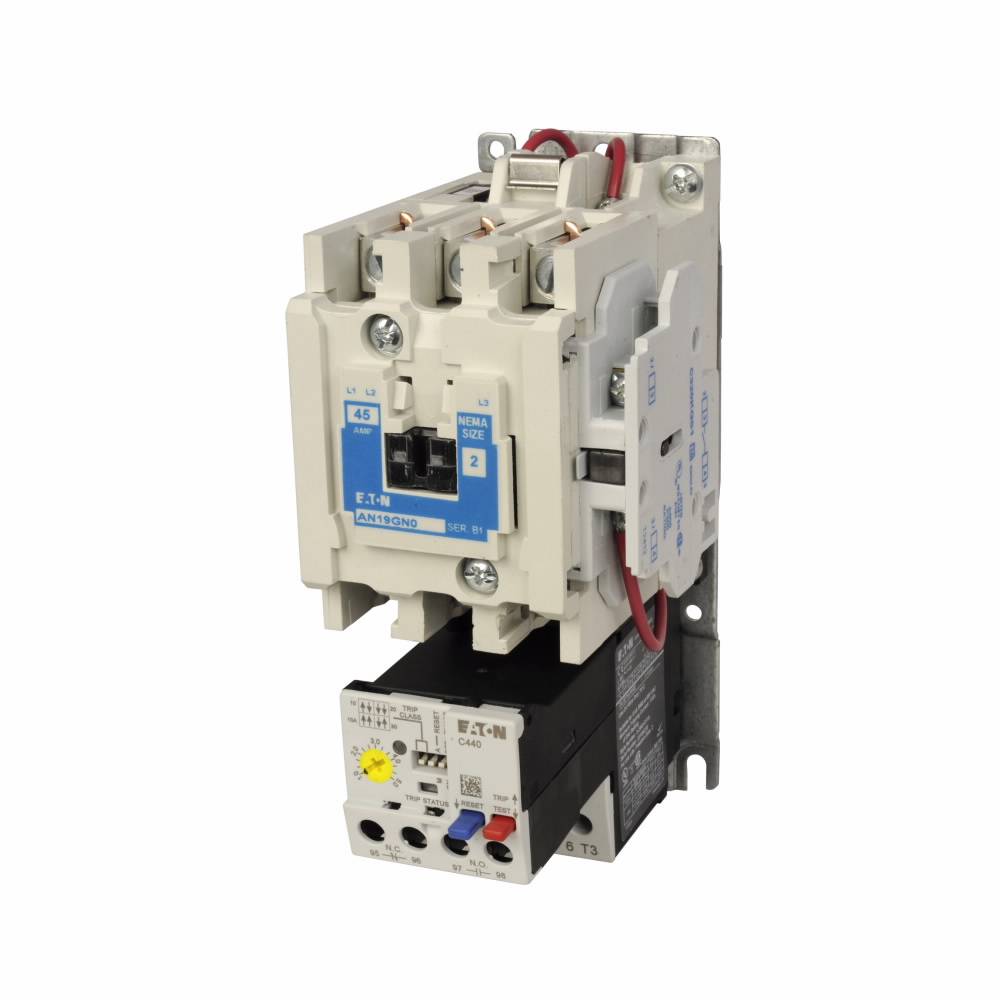 EATON AN19GN0A5E045 Freedom Full Voltage Open NEMA Starter With C440 EOLR Standard Feature Set, SEL Reset, SEL Class (10a, 10, 20, 30), 110/120 VAC V Coil, Non-Reversing Action, 3 Poles, NEMA 2 Enclosure