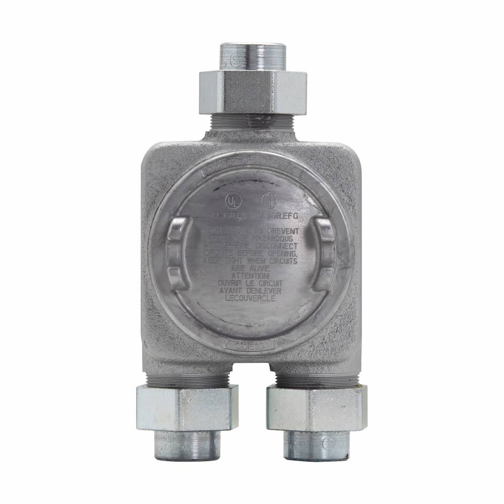 EATON Crouse-Hinds GUAG6665 Conduit Junction Box, 1/2 in, Feraloy® Iron Alloy
