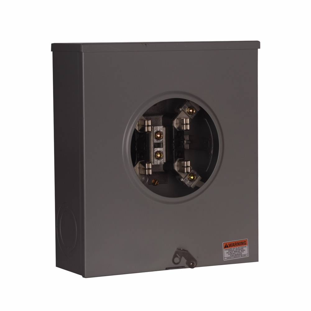 EATON 1008717CH 1-Position 3-Wire Horn Bypass Meter Socket, 600 VAC, 200 A, 1 ph Phase