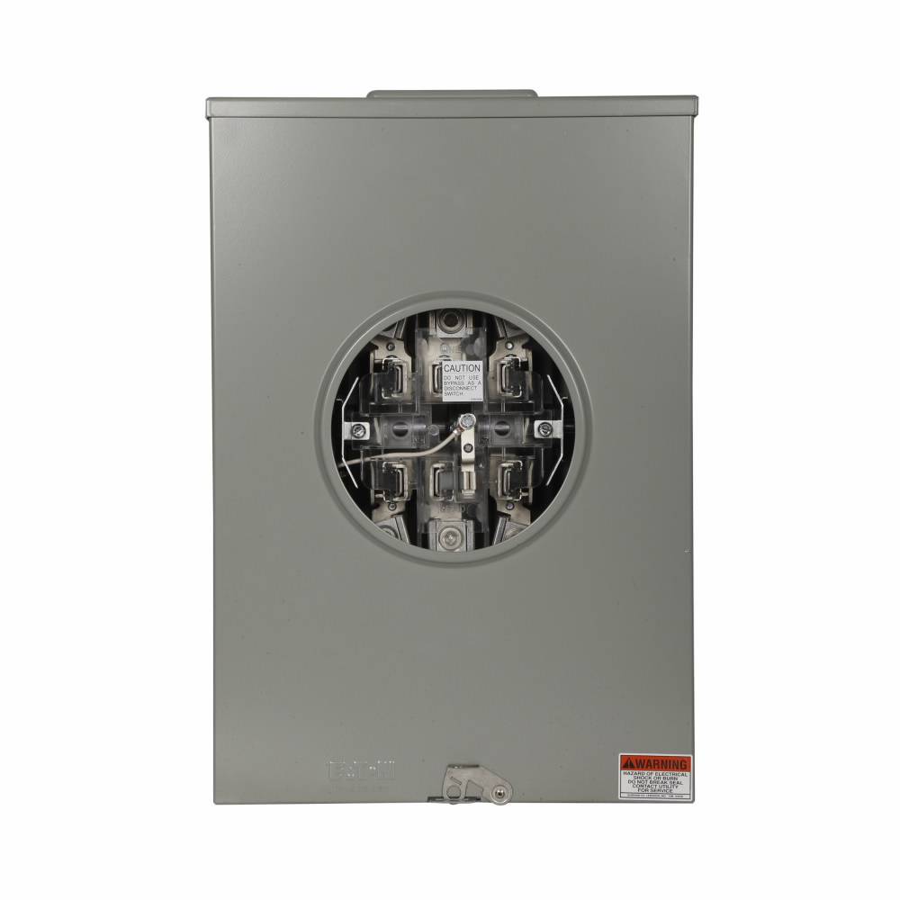 EATON 1008801EXCH 1-Position 3-Wire Lever Bypass Meter Socket, 600 VAC, 200 A, 1 ph Phase