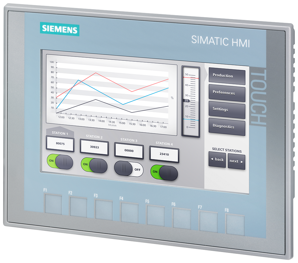 Siemens SIMATIC 6AV21438GB500AA0 HMI IWP700 TFT Industrial Web Panel, 7 in Screen, 800 x 480 pixel