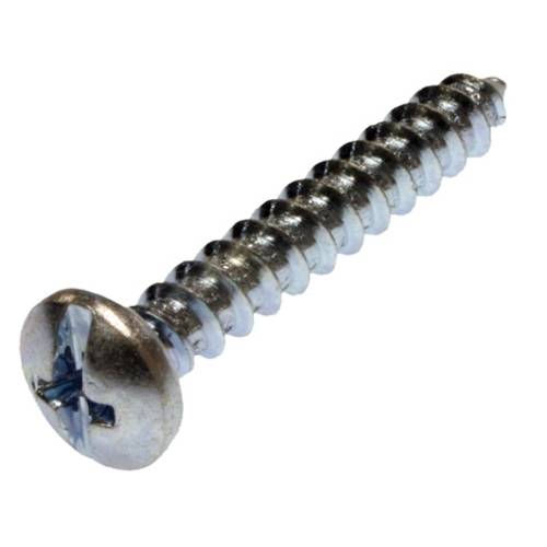 Metallics JTS15 Combination Tapping Screw, #6-18, 1 in OAL, Pan Head, Phillips®/Slotted Drive, Steel, Zinc Chromate
