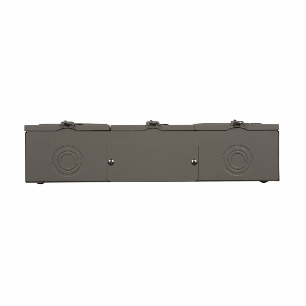 EATON Cutler-Hammer 1009613CH 3-Wire 2-Position Resi Raceway Open Trough Provision Single Meter Socket With Horn Bypass, 600 VAC, 200 A, 1 Phase
