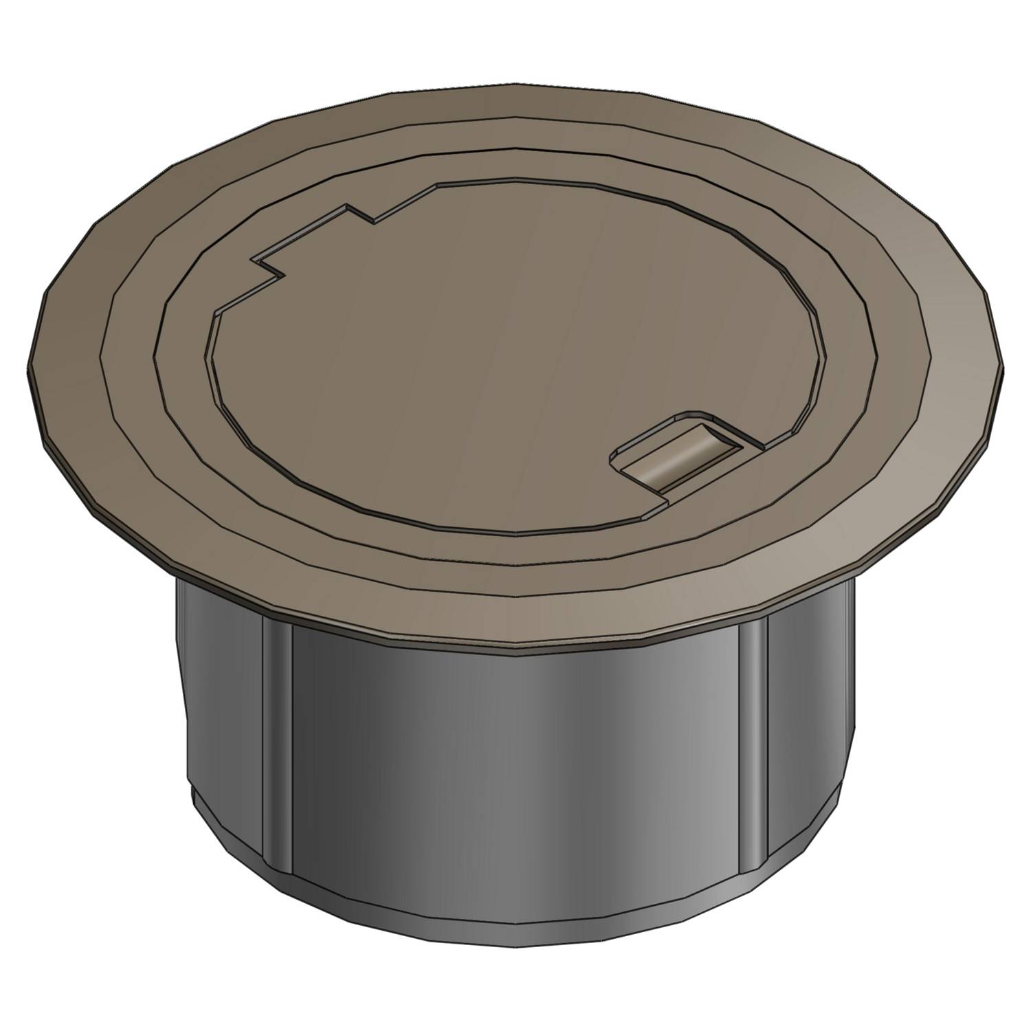 Steel City® 68R-CST-BRN Non-Metallic Cover Kit, 5-5/32 in Dia, 6 in D
