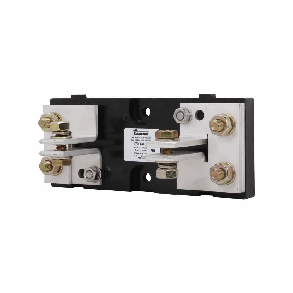 Bussmann 170H3006 Fixed Center Fuse Block, 690/700 V, 1250 A, 1 Pole
