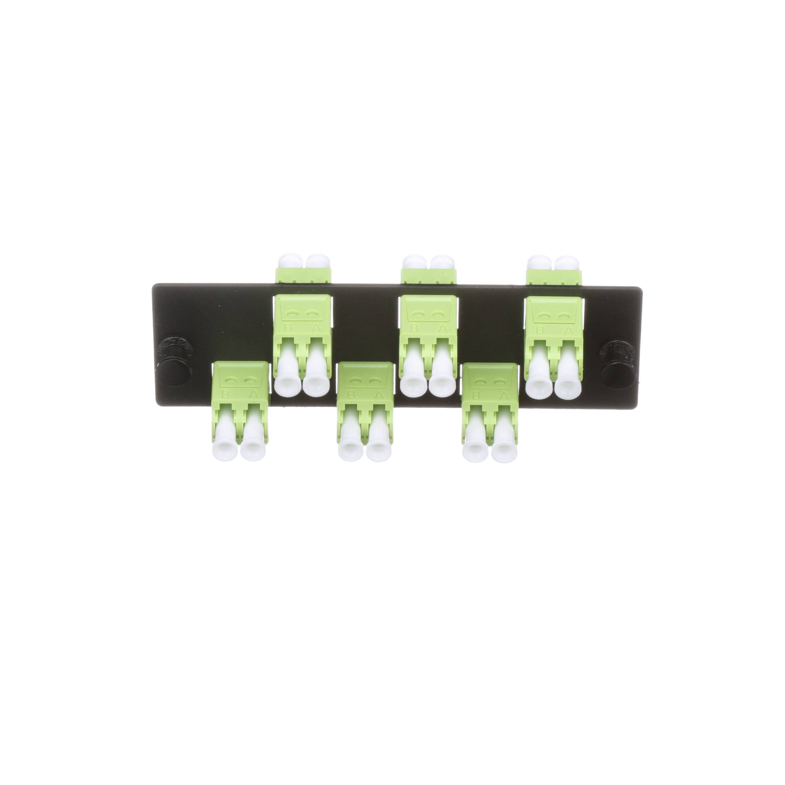 Panduit® Signature Core™ Opticom® FAP6WWDLCZ 6-Port Duplex Fiber Adapter Panel With (6) Adapters, LC End A,) OM5 Multi-Mode Fiber