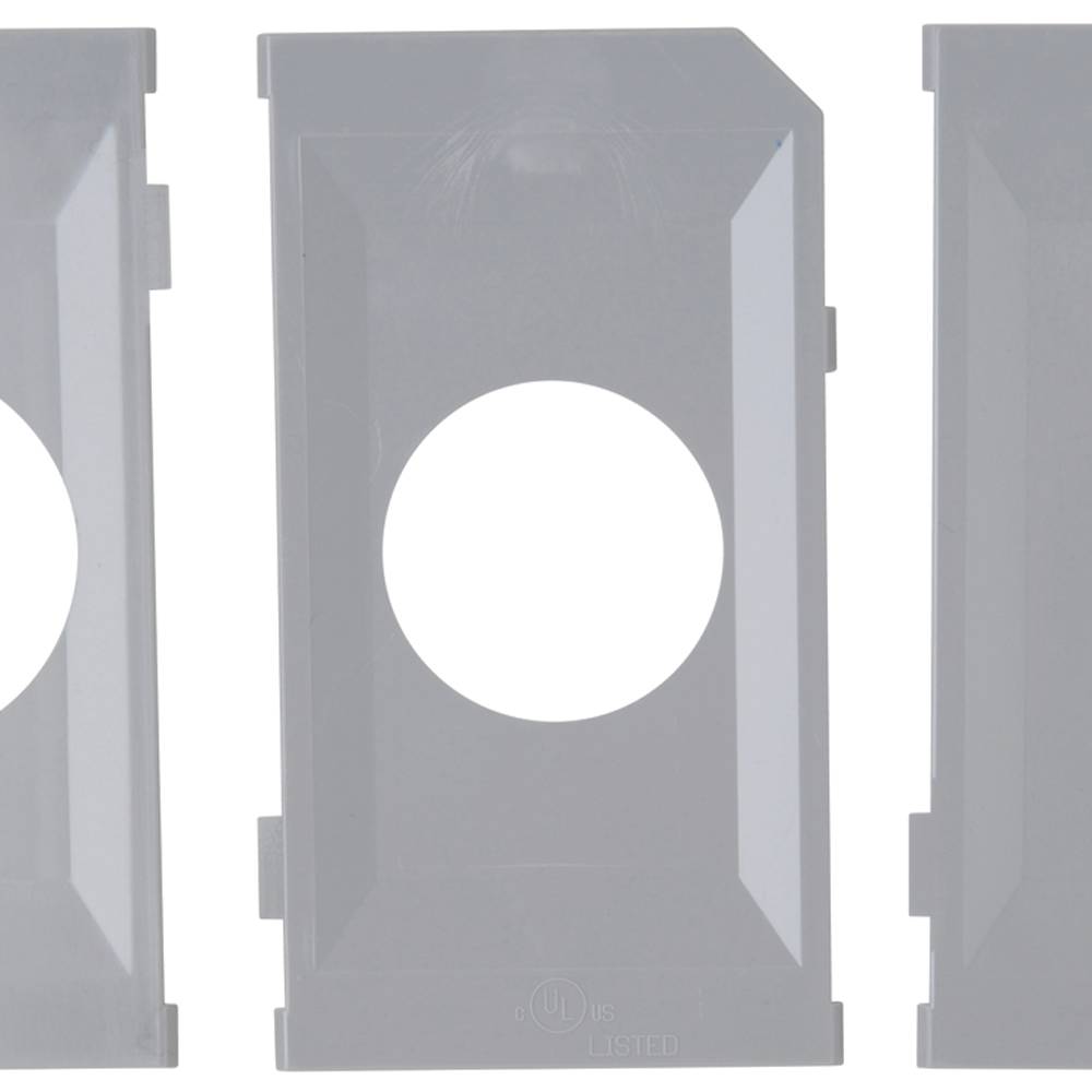 Pass & Seymour® WIU10-PK 1-Outlet Bare Insulation Weatherproof Extra Plate Kit, Threaded Mount, 1 Gang, 3.4 in D, For Use With While-In-Use 1-Gang Cover, Polycarbonate