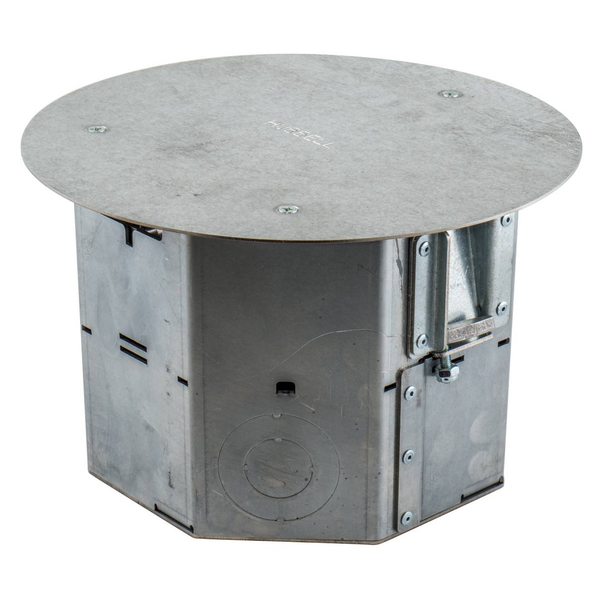 PREMISE WIRING SystemOne™ RAFB4BASE Deep Set-In Floor Box With Temporary Cover, Steel, 150 cu-in Capacity, 4 Gangs, 6-1/4 in D