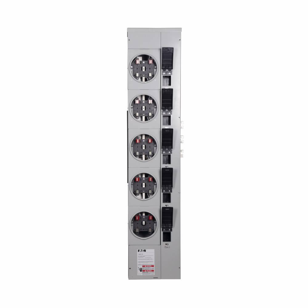 EATON 1MM512R 5-Socket Multiple Metering Meter Stack Module, 120/240 VAC, 125 A, 1 ph Phase, 4 Wires, NEMA 3R Enclosure