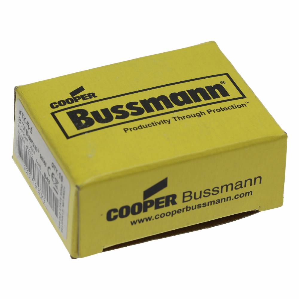 Bussmann Limitron™ KTK-R-5 Fast Acting Current Limiting Low Voltage Fuse, 5 A, 600 V, 200 kA Interrupt, CC Class, Cartridge Body