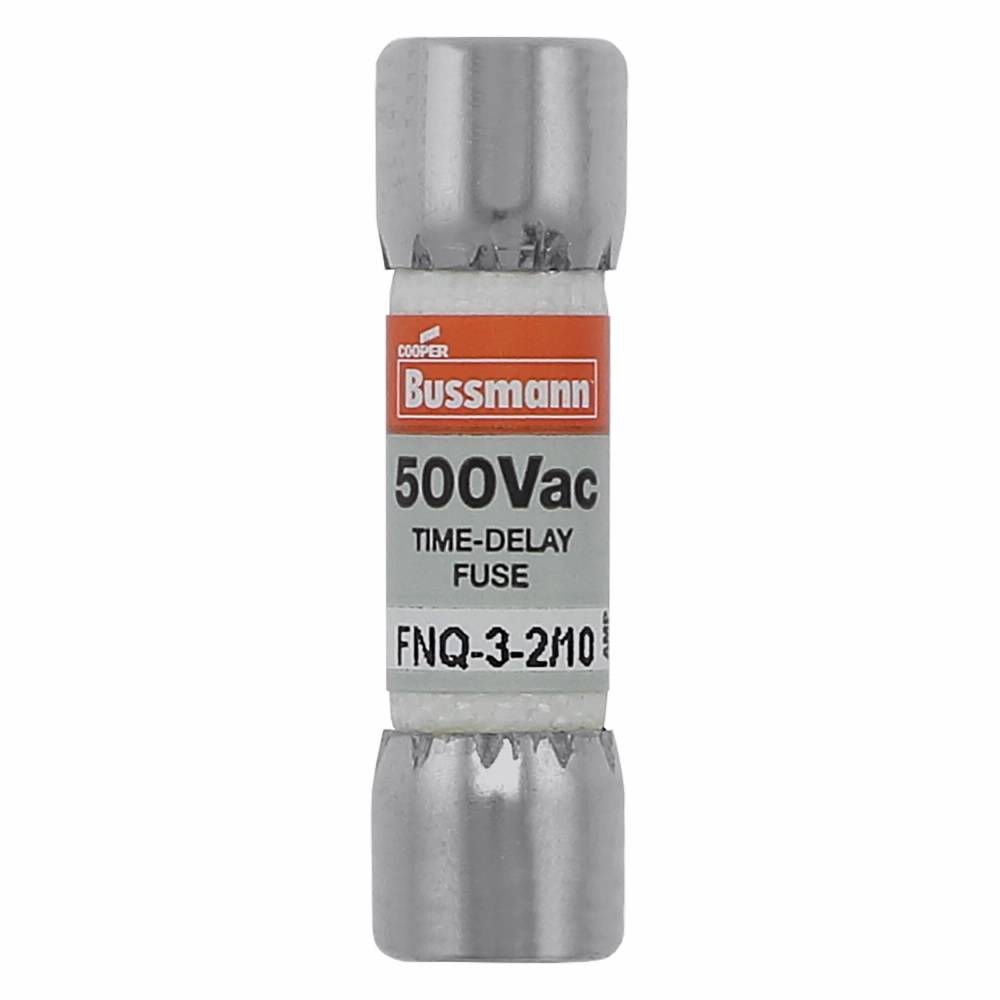 Bussmann Tron® FNQ-3-2/10 Time Delay Midget Fuse, 3.2 A, 500 VAC, 10000 A Interrupt, Class: Supplemental, Cartridge Body