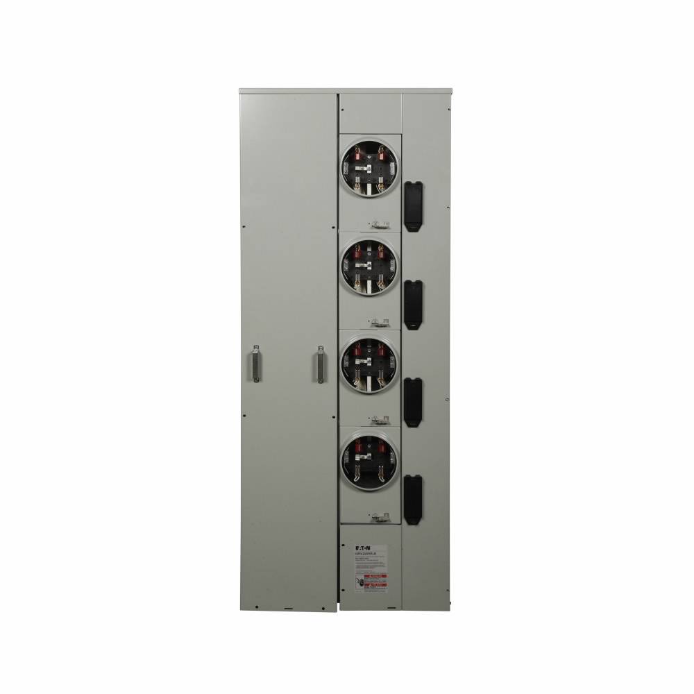 EATON 1MP4206RRLBT Group Metering Meter Pack With Horn Bypass, 200 A Self-Contained Socket, Underground Feed, 120/240 VAC, 600 A Bus