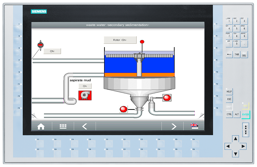 Siemens SIPLUS HMI 6AG11241QC024AX0 KP1500 Comfort Panel, 24 VDC, 1.5 A, 36 W, 15 in TFT Touch Display, 36 Keys, 1 x RS485, 1 x RS422, 1 x USB 2.0, 2 x SD Card Slots, 3 x Industrial Ethernet