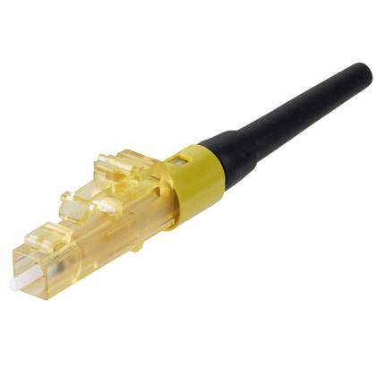 Panduit® OptiCam® FLCSMCXDYL Keyed Pre-Polished Fiber Optic Connector, Keyed LC Connector, OM3/OM4 10Gig™ 50/125 um Multi-Mode Fiber, 900 um Buffered Fiber, Zirconia Ceramic Ferrule