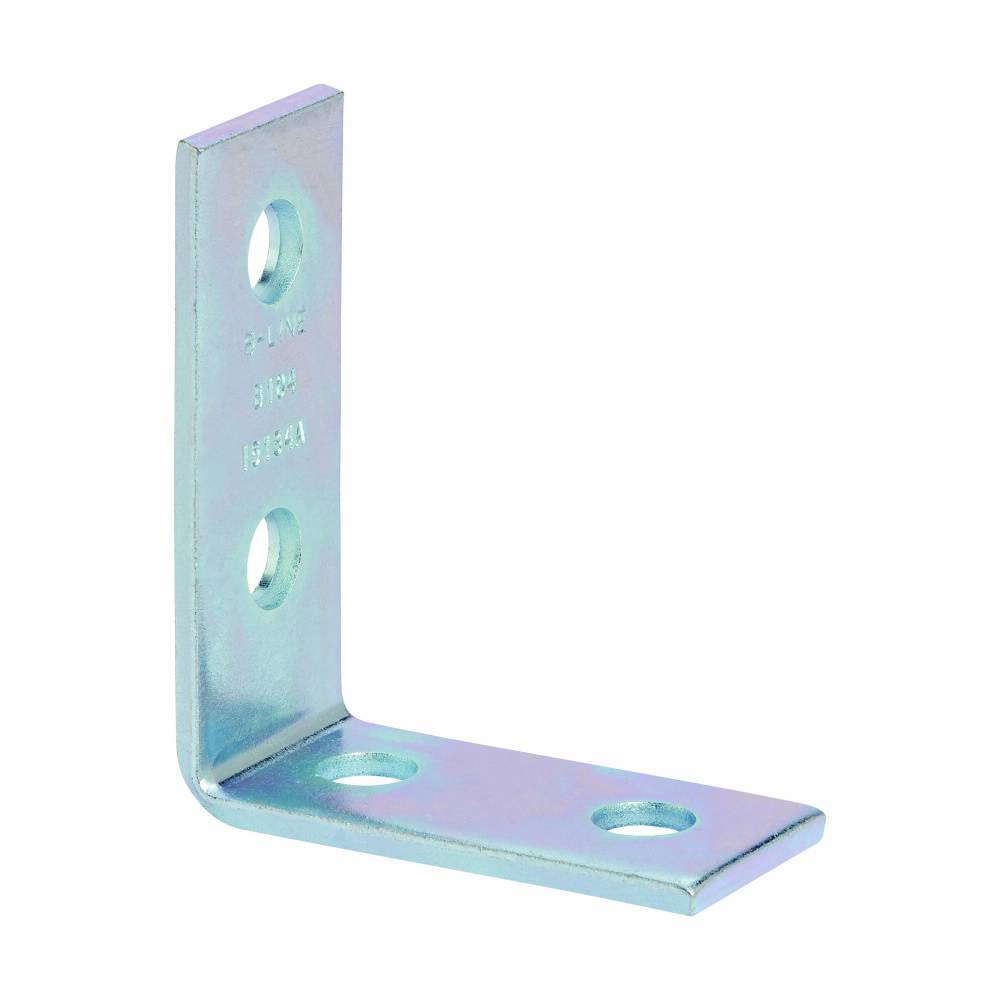 EATON B-Line B104SS4 90 deg Corner Angle, 4 Holes, 4-1/8 in L x 3-1/2 in W x 7/32 in THK, 304 Stainless Steel