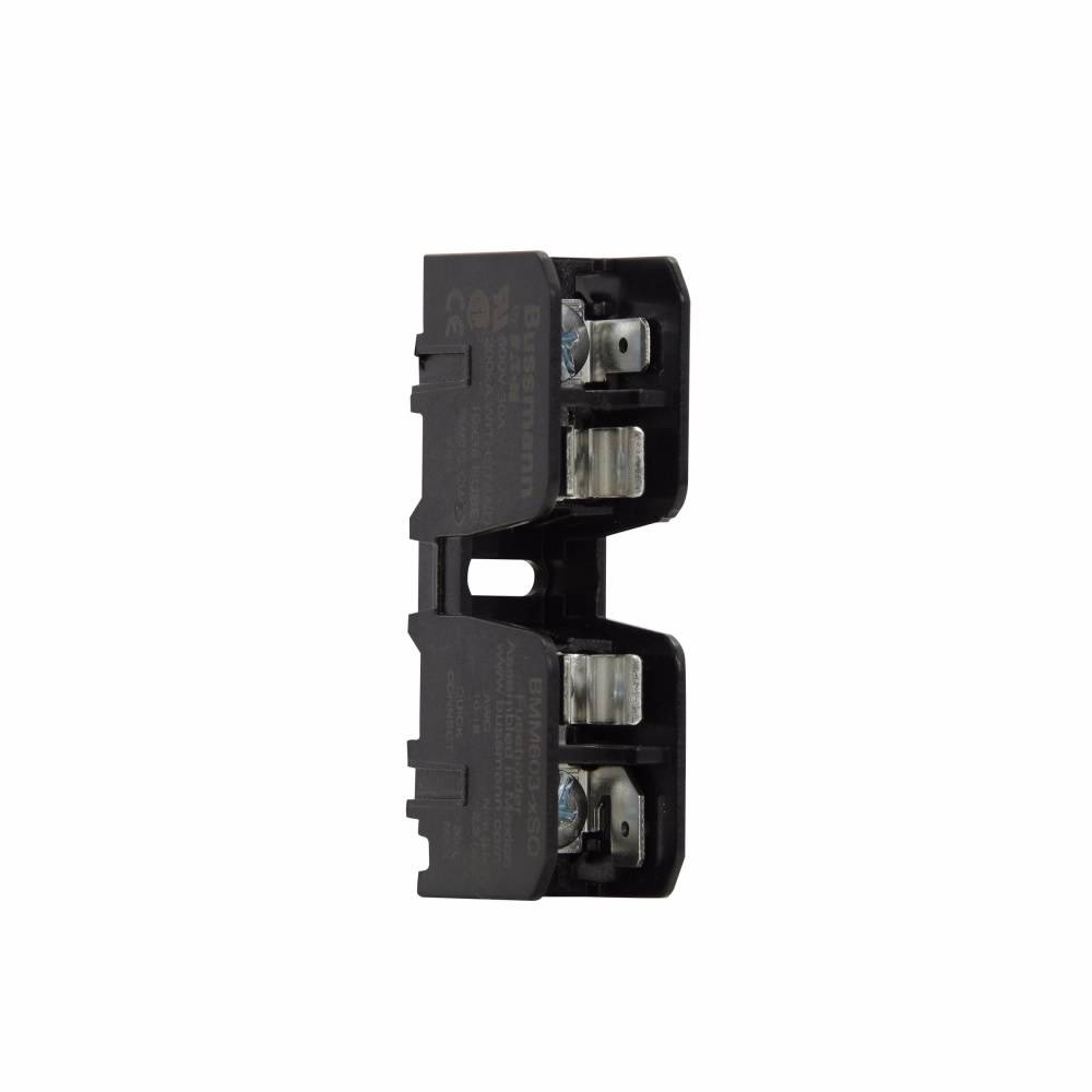 Edison BMM603-1SQ Modular Midget Fuse Block, 600 VAC, 30 A, 18 to 10 AWG Wire, 1 Poles