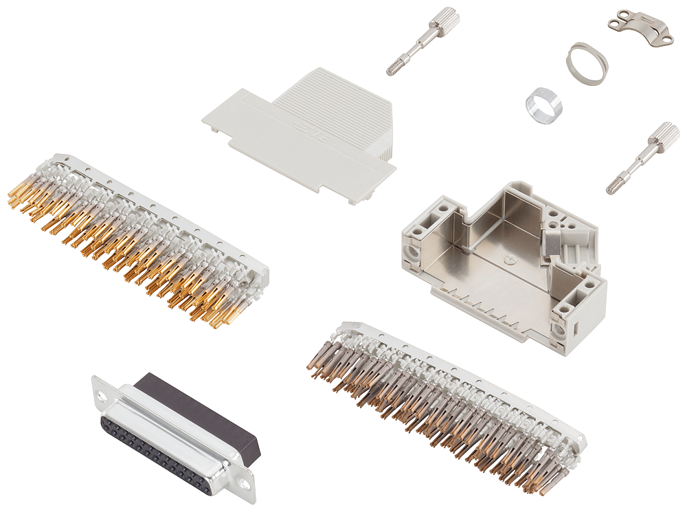 Siemens 6FX20031AA50 50-Pole Pin Screw Interlocking D-Sub Signal Connector