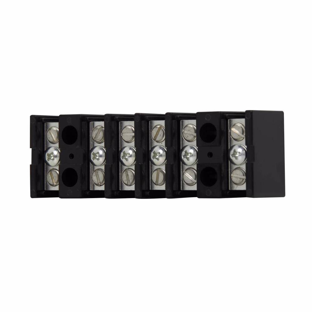 Edison 14002-6 Barrier Power Terminal Block, 600 VAC, 115 A, 14 to 2 AWG Wire