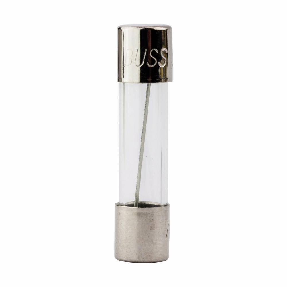 Bussmann AGX-10 Small Dimension Fast Acting Fuse With Nickel Plated Brass End Caps, 10 A, 250 VAC, 200 A, 10 kA Interrupt, Cylindrical Body
