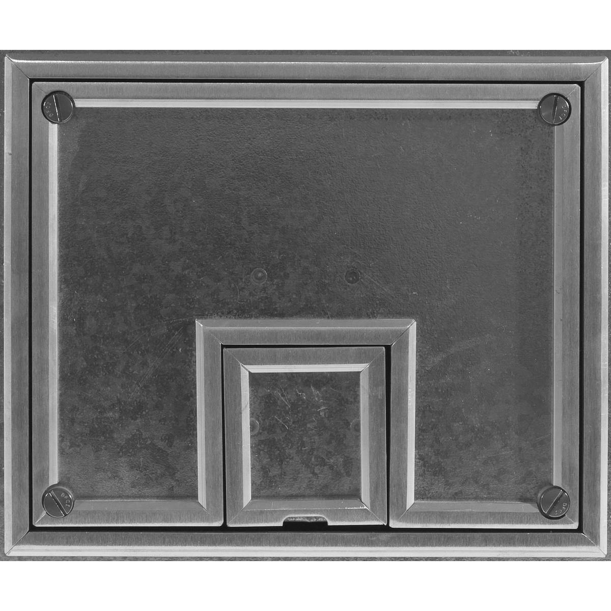 Wiring Device-Kellems ScrubShield® CFB7TALU CFB7G Insert Style Standard Flange and Floor Box Cover, 10-1/2 in L x 12-1/2 in W x 1.37 in D, Aluminum