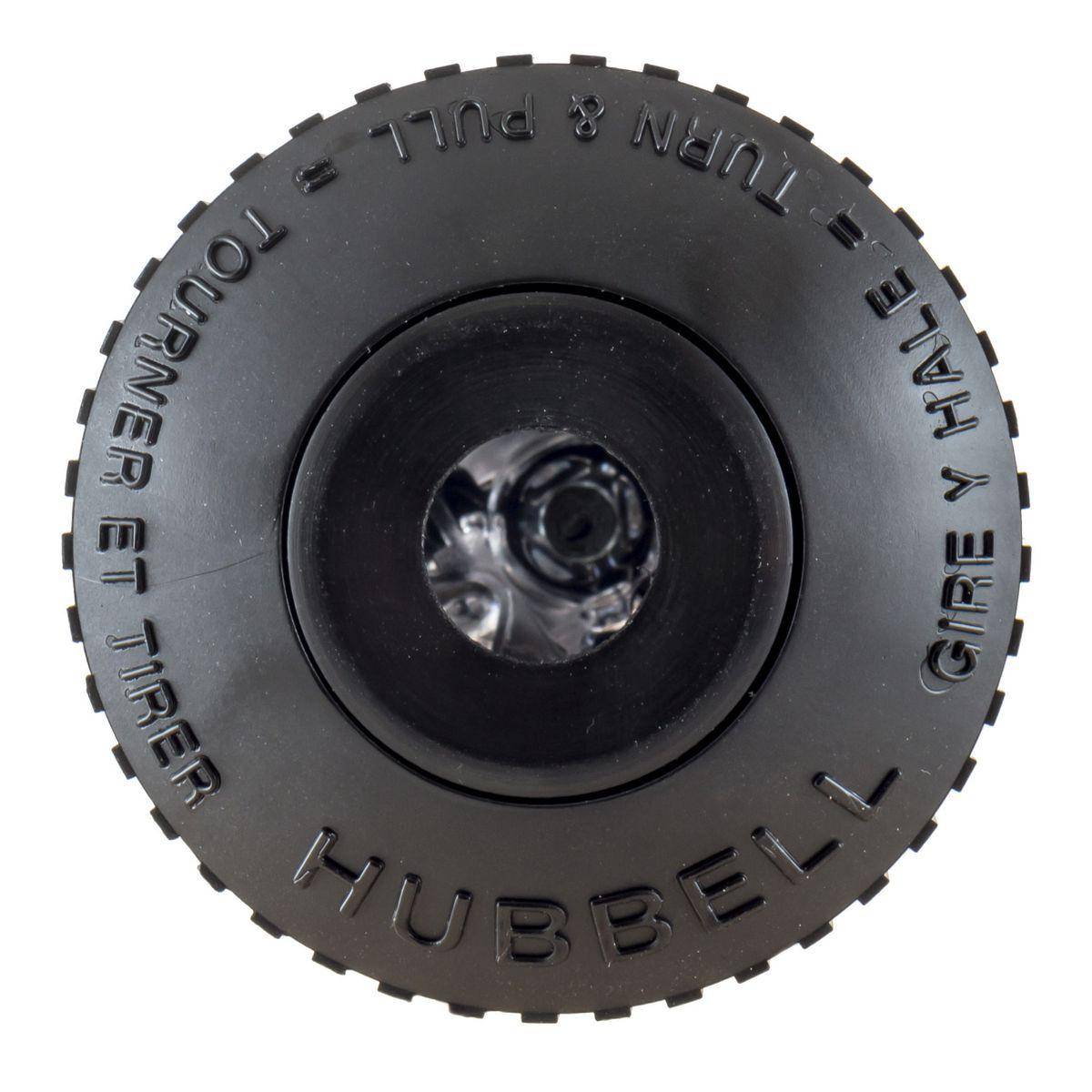 Wiring Device-Kellems HBL2621BK Grounding Male Standard Cord Mount Locking Plug, 250 VAC, 30 A, 2 Poles, 3 Wires, Black