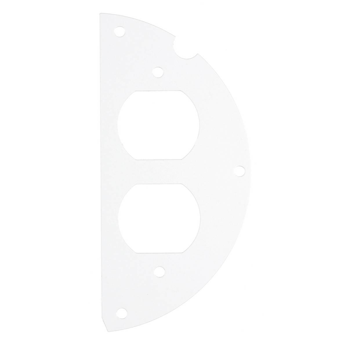 PREMISE WIRING ScrubShield® S1R6SPI 50/50 Split Duplex/Right Side/Standard Sized SystemOne Sub Plate, 5-1/4 in L x 2.48 in W, Composite