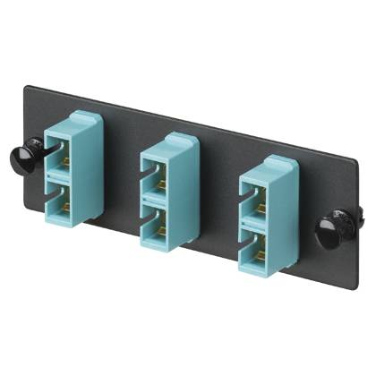 Panduit® Opticom® FAP3WAQDSCZ Duplex Multi-Mode Loaded Fiber Optic Adapter Panel, SC End A, SC End B, (3) OM3/OM4 Fiber