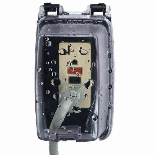 Intermatic® WP1000C WP1000C Heavy Duty Non-Metallic Weatherproof While-In-Use Cover, 139.7 mm L x 96.8 mm W x 57.15 mm D, Receptacle Cover, Polycarbonate
