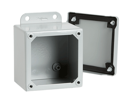 nVent HOFFMAN A14128SC A51SC Junction Box, 14 in H x 12 in W x 8 in D, Screw/Solid Cover, NEMA 12/IP65 NEMA Rating, Steel