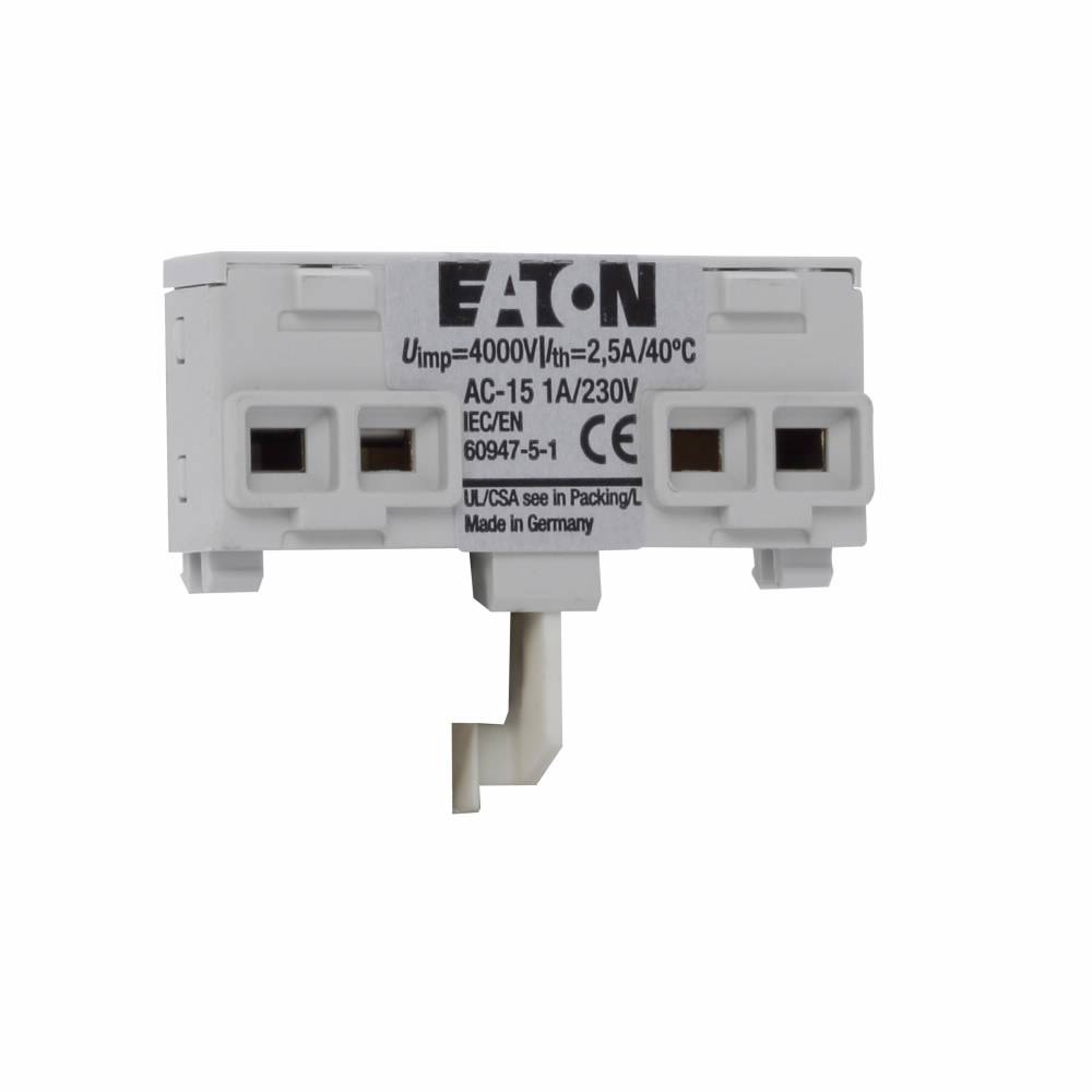 EATON XTPAXFA11 2-Pole Auxiliary Contact, 440 VAC, 250 VDC, 2 A, 2 Contacts