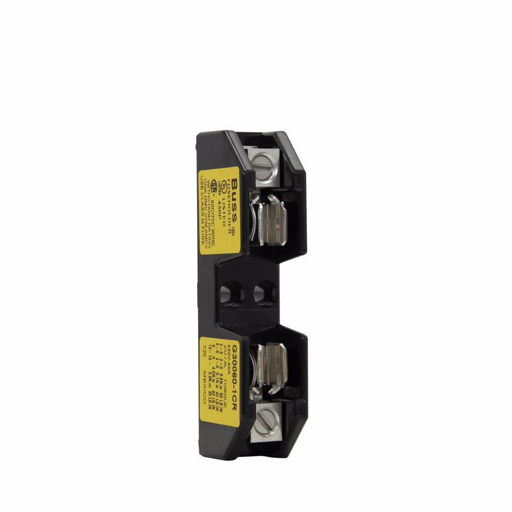 Edison G30060-1CR Open Style Fuse Block, 480 VAC, 35 to 60 A, Class: G, 14 to 2 AWG, 8 to 2 AWG Wire, 1 Pole