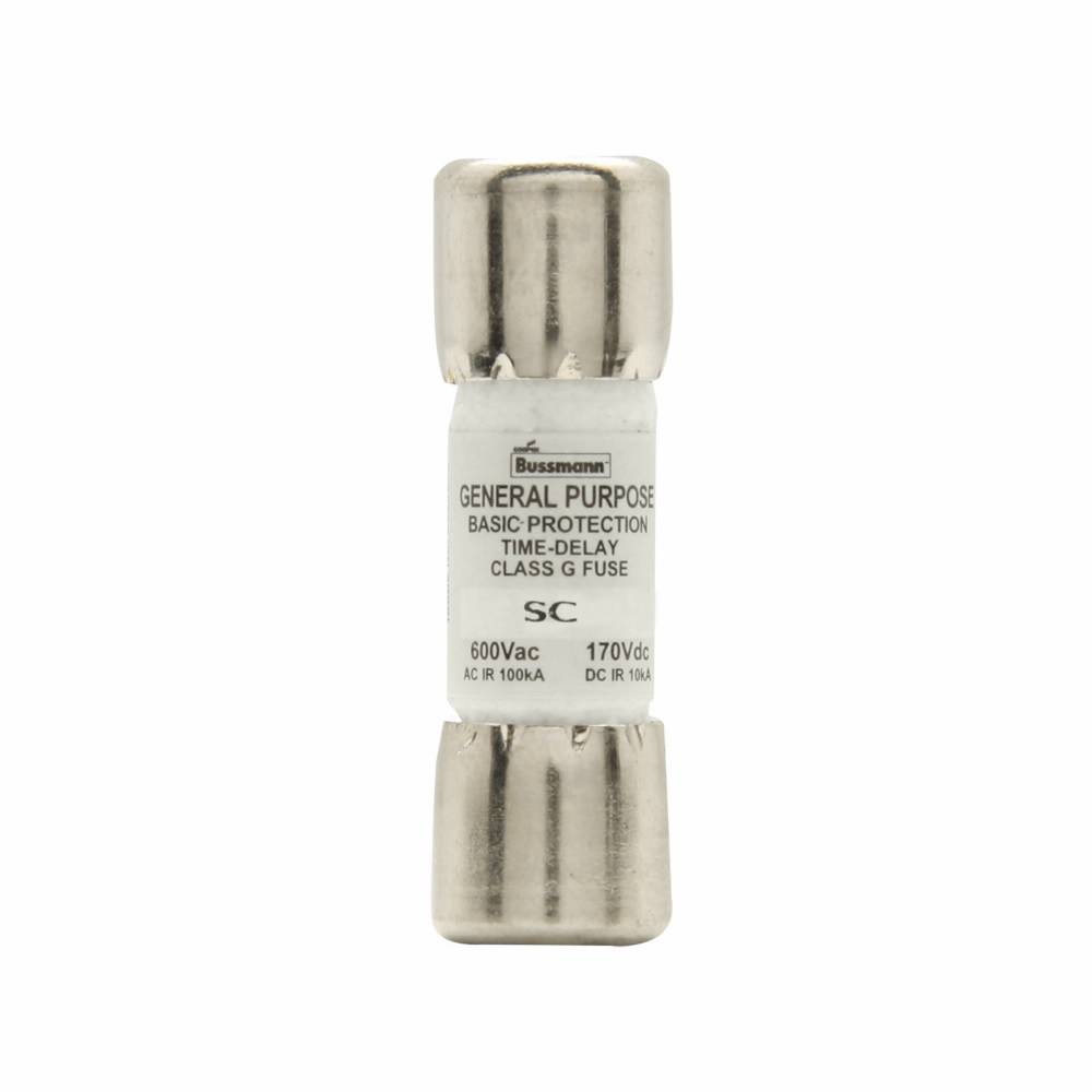 Bussmann BK/SC-1 Current Limiting Fast Acting Time Delay Fuse, 1 A, 600 VAC/170 VDC, 100/10 kAIC Interrupt, G Class