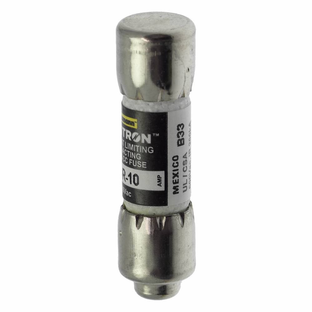 Bussmann Limitron™ KTK-R-10 Current Limiting Fast Acting Fuse, 10 A, 600 V, 200 kAIC Interrupt, CC Class, Cylindrical Body